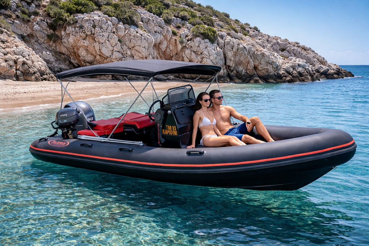 Astypalaia Half Day Private Boat Tour with DiveRib Boat 101