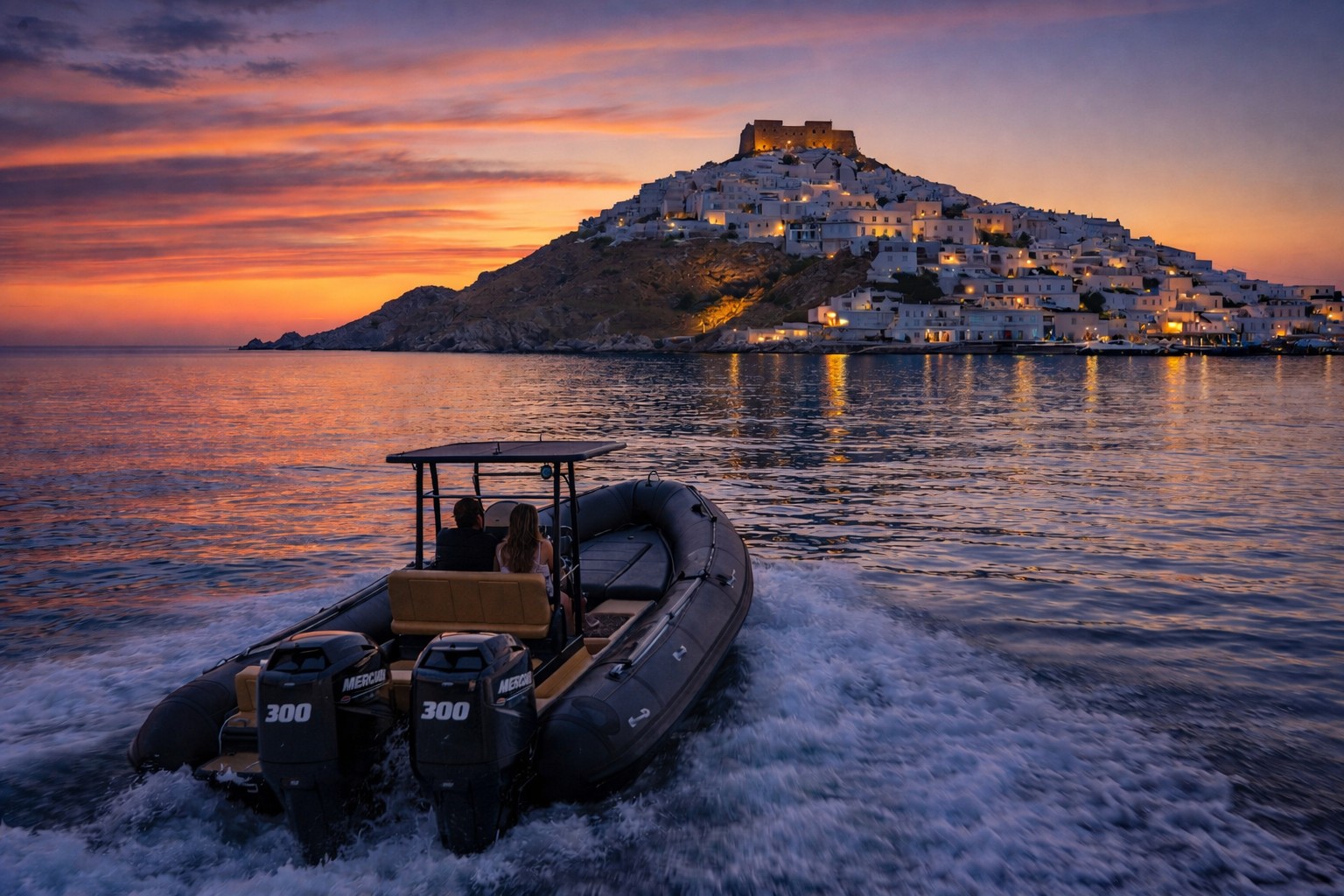 Astypalaia Half Day Private Boat Tour with New Rib Boat 103