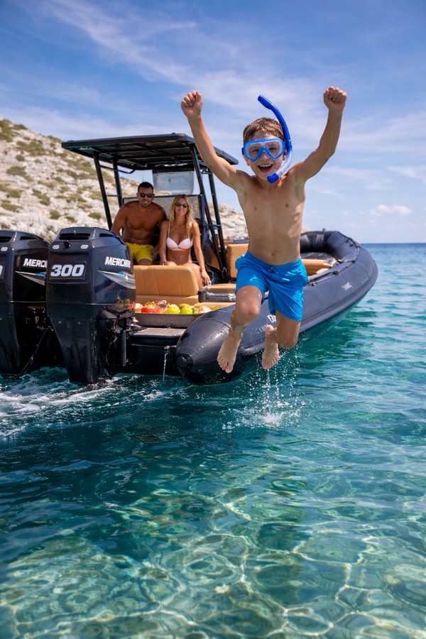 Astypalaia Half Day Private Boat Tour with New Rib Boat 104