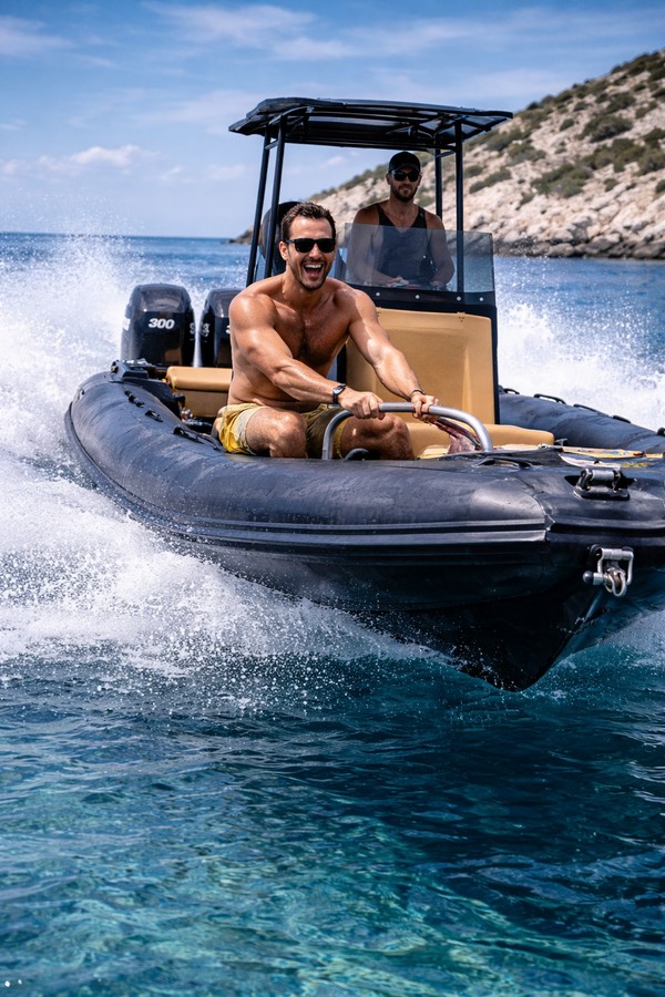 Astypalaia Half Day Private Boat Tour with New Rib Boat 109